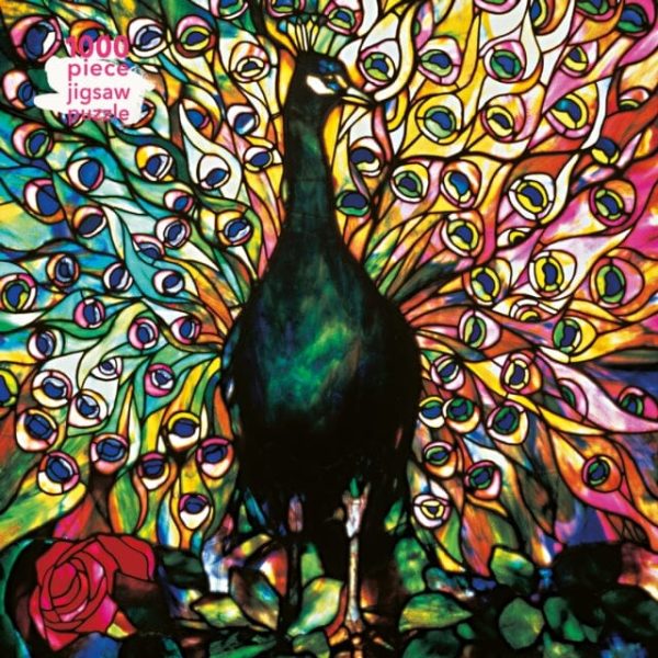 Adult Jigsaw Puzzle Louis Comfort Tiffany: Displaying Peacock  1000-piece Jigsaw Puzzles by Flame Tree Studio For Cheap