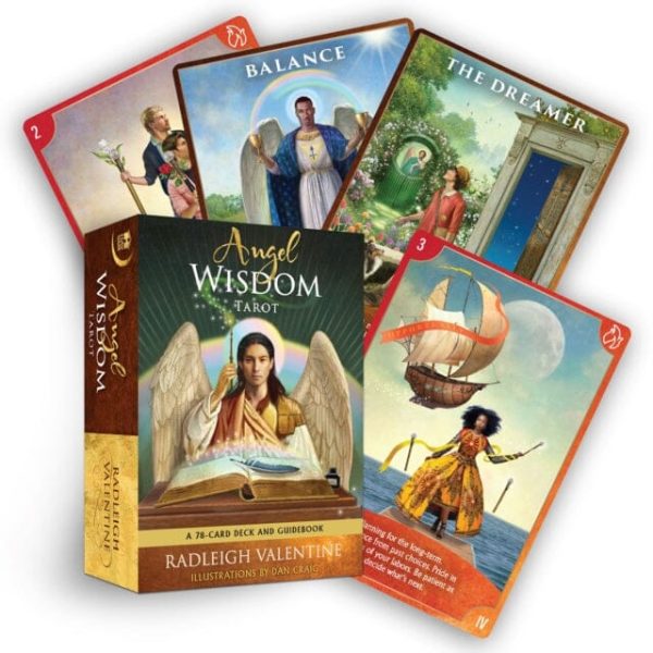 Angel Wisdom Tarot: A 78-Card Deck and Guidebook by Radleigh Valentine Sale